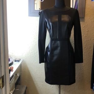 Gianni bini black leather dress